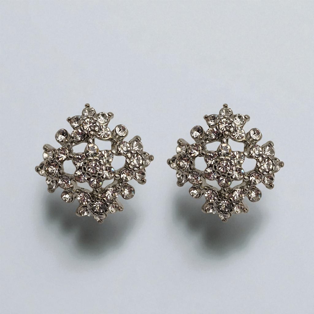 Madison Tyler Silver Floral Stud Earrings